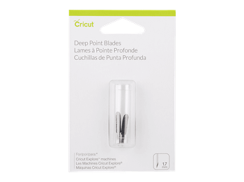 Accesorio para Plotter - Cricut Explore/Maker Deep-Point Replacement Blades 2-pack, Compatible con Maker y Explore, Negro