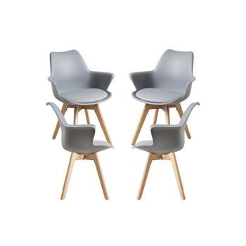 Pack 4 Sillones Synk - Gris Claro