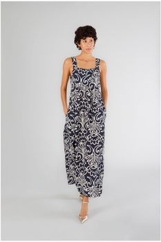 vestido largo de estampado marroquí multiblue arabesque l