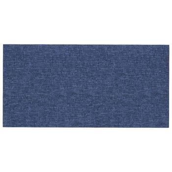 Cabecero De Pared 12 Uds. 60 X 30 Cm Azul Tela Vidaxl