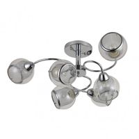 fabrilamp lampara plafon stanley cromo de 6 luces