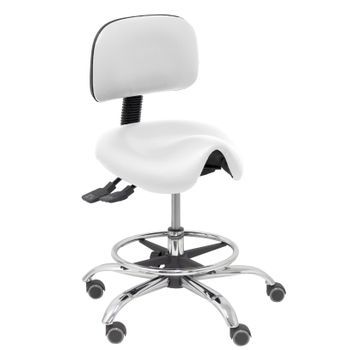 Taburete Zarza Similpiel Blanco