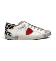 philippe model para mujer prld zapatillas de piel prsx low blanco 39 plano cordones casual