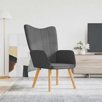 sillon de relax  silla de relax  silla de relajacion de tela gris oscuro cfw8081646