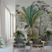 papel pintado isla con palmera 159x280cm