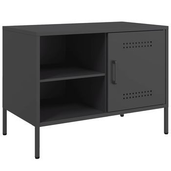 Mueble De Tv Acero Negro 68x39x50,5 Cm Vidaxl