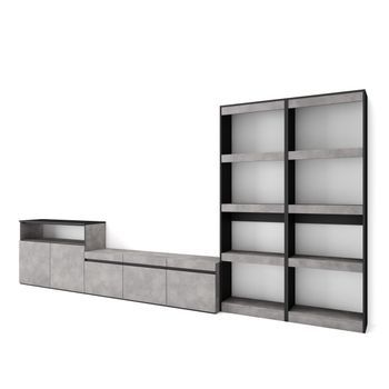 Muebles De Salón Para Tv, Conjunto De Muebles Comedor, 370x186x35cm, Para Tv Hasta 65