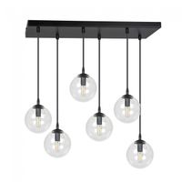 regleta de techo sagan transparente 6 luces