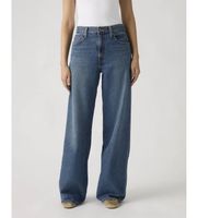 levis para mujer 0073b-0001 jeans lightweight de pierna ancha azul oscuro 2431 casual algodon denim