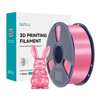 Filamento PLA+ Silk Sunlu PLA+ Silk P Rosa 1,75 mm Acabado Sedoso Fácil Impresión