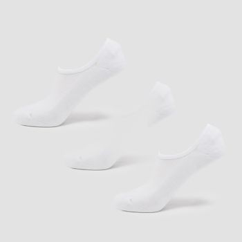 MP Unisex Invisible Socks (3 Pack) - White - UK 2-5