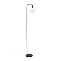 lampara de pie viran-10965 crema negro metal vidrio 27x27x146