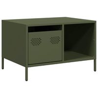 mesa de centro 685x50x435 cm acero laminado en frio - verde