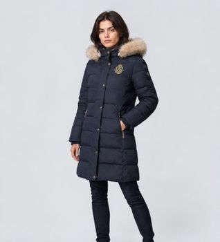 Lauren Ralph Lauren para mujer. 297P23455001 Abrigo acolchado azul (M), Casual, Sintético