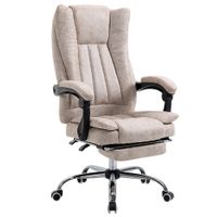 vinsetto silla de oficina giratoria con funcion de reclinacion reposapies ajustable en altura silla de escritorio microfibra plastico   aosom espana