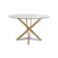 mesa redonda de cristal templado 120cm dt comedor o cocina cambria