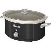 swan retro sf17031bn slow cooker - black black