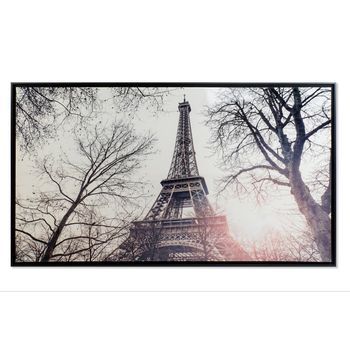 Cuadro Lienzo Ps 144x3,5x84 Paris Enmarcado Blanco