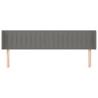 cabecero cama mueble de dormitorio de tela oscuro 163 x 16 x 7888 cm gris m020007605