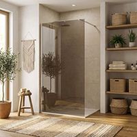 pared de la ducha rea flexi brown chrome 90