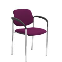 piqueras y crespo villalgordo silla fija bali morado chasis con brazos cromo