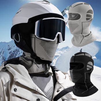 Pasamontañas cálido de invierno, máscara facial Unisex elástica transpirable para ciclismo, deportes al aire libre, pesca, correr, esquí