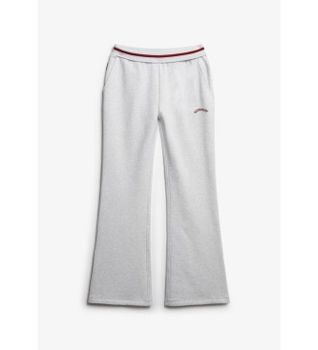Superdry para mujer. W7011097A Pantalón Flare Jogger gris (L), Casual, Algodón