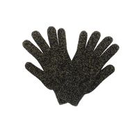guantes de mezcla de cachemira con hilo de lurex black