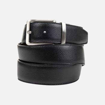 GEOX Belt Hombre Negro/marrón Oscuro