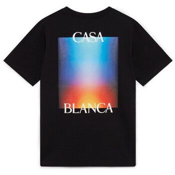 Casablanca Camiseta GRADIENT STACKED LOGO TSHIRT BLACK para mujer