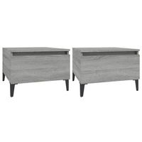 mesas auxiliares 2 uds contrachapada gris sonoma 50x46x35 cm vidaxl