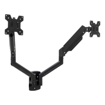 Soporte para monitor TooQ LP1434TNR-B doble brazo gas, VESA, inclinable, negro