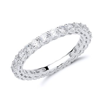 Anillo de eternidad de plata 925 con circonita cúbica