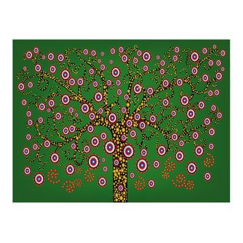 Papel Pintado 3d - Abstracto: Árbol (verde) (250x193 Cm)