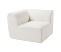 modulo rinconero de sofa hurvas boucle - blanco crema encasa