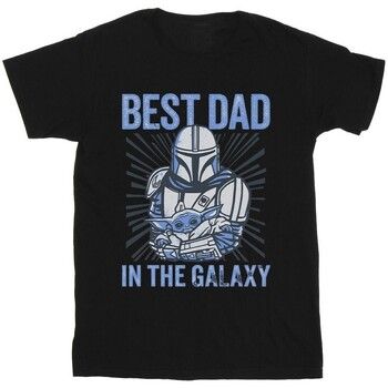 Disney Camiseta Mandalorian Best Dad Galaxy para hombre