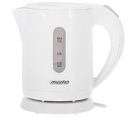 mesko ms1376 hervidor agua electrico 08 l resistencia oculta inalambrico apagado automatico base 360 1600 blanco