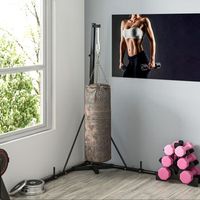 soporte de saco de boxeo sportnow acero 170x90x182-225 cm negro