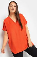 yours top rojo de pico mujer curvy y tallas grandes yours