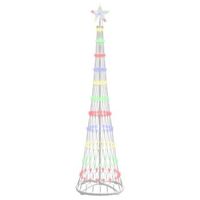 arbol de navidad  decoraciones de navidad led multicolor 51 x 51 x 190 cm metal