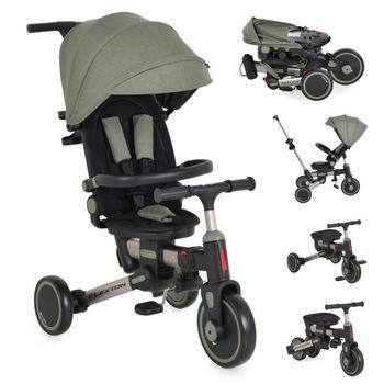Triciclo Evolutivo Byox Flexton 6 En 1 Con Asiento Giratorio Y Control Parental - Green