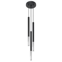 lampara de techo cromo negro acero alt 90 cm
