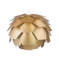 lampara de techo moderna con diseno floral pantalla geometrica dorada pequena segre