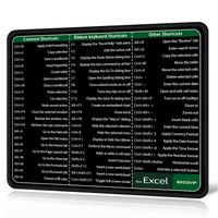 alfombrilla de raton exco excel shortcuts con borde cosido base de goma antideslizante alfombrilla de raton de oficina pequena para ordenador portatil portatil en casa