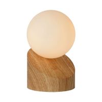 lampara interruptor tactil vidrio imitacion madera claro diam10cm