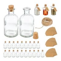 frascos decorativos con tapas de corcho - light browntransparent - 127x399x278cm