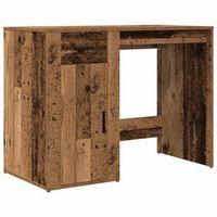 escritorio  mesa de trabajo de madera de ingenieria envejecida 100x49x75 cm