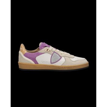 Philippe Model Deportivas Moda PGLD XG03 PGAL LOW WOMAN-MIXAGE GLITTER BLANC FUCSIA para mujer