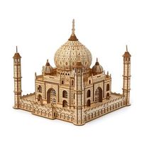 maqueta de madera 3d diseno taj mahal 383 piezas 29x29x29 cm color madera