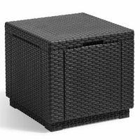 puf de almacenamiento cubo grafito 213816 keter